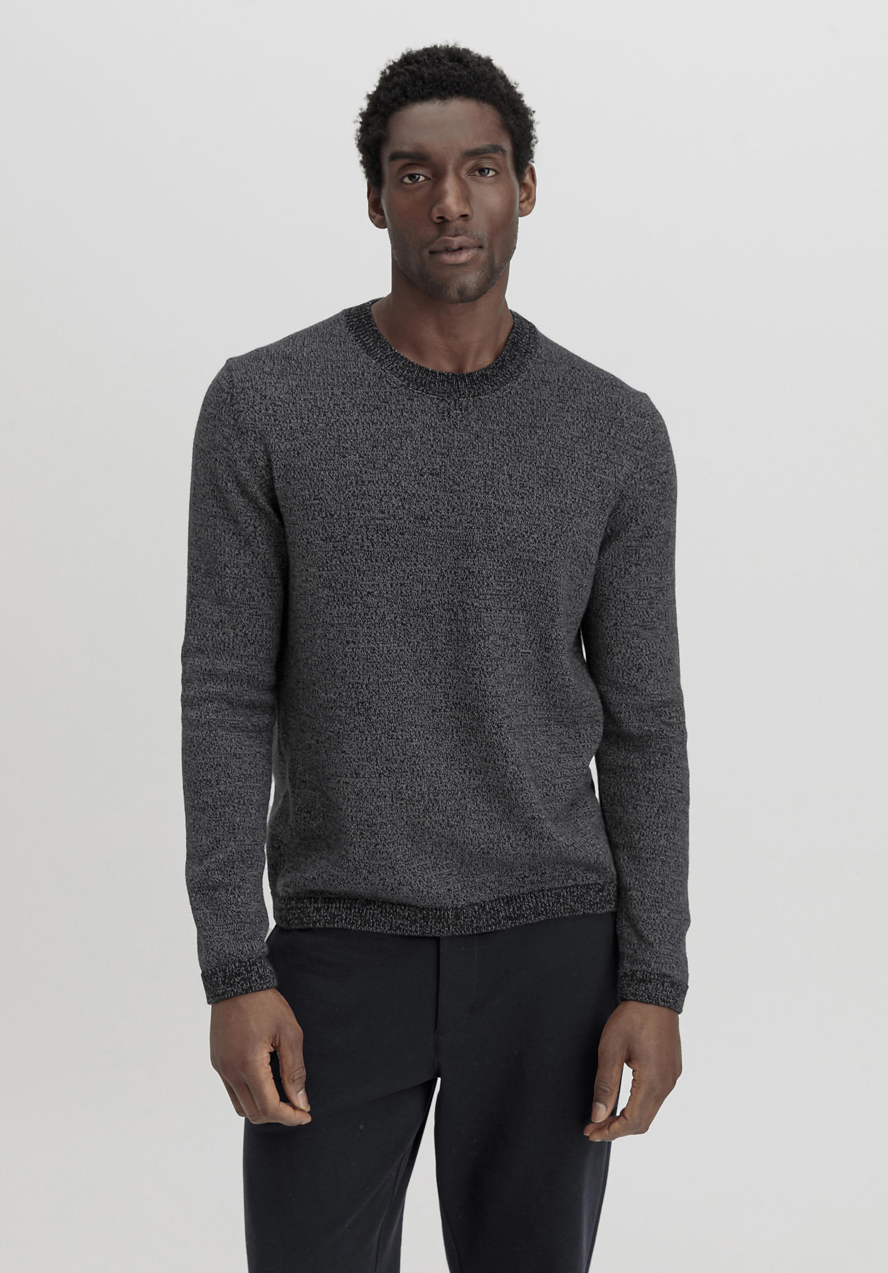 hessnatur Herren Pullover Regular aus Bio-Baumwolle mit Bio-Merinowolle - grau Grösse48 hessnatur Herren Pullover Regular aus Bio-Baumwolle mit Bio-Merinowolle - grau Grösse48 von hessnatur
