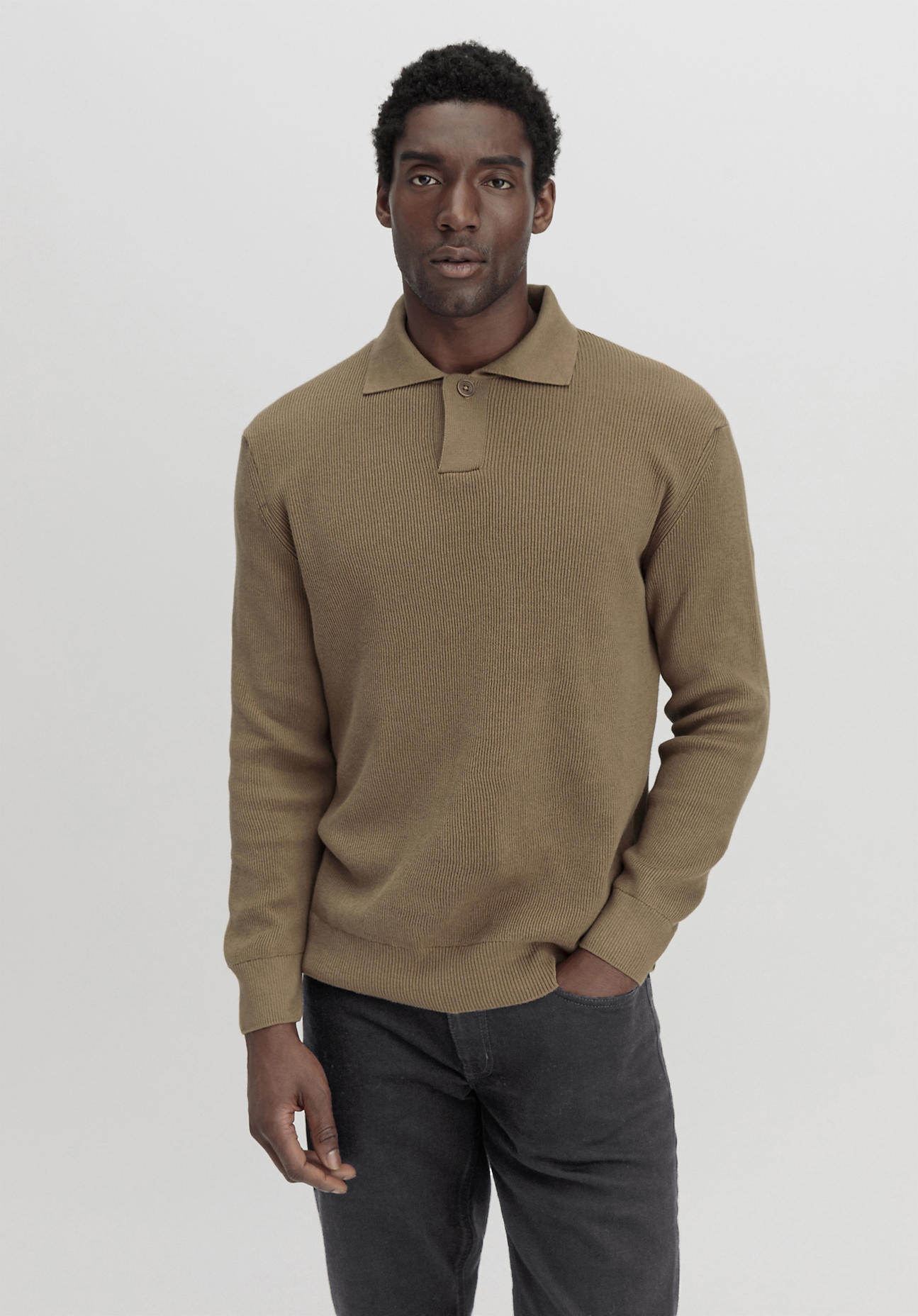 hessnatur Herren Pullover Smart Polo aus Bio-Baumwolle mit Schurwolle - braun Grösse52 hessnatur Herren Pullover Smart Polo aus Bio-Baumwolle mit Schurwolle - braun Grösse52 von hessnatur