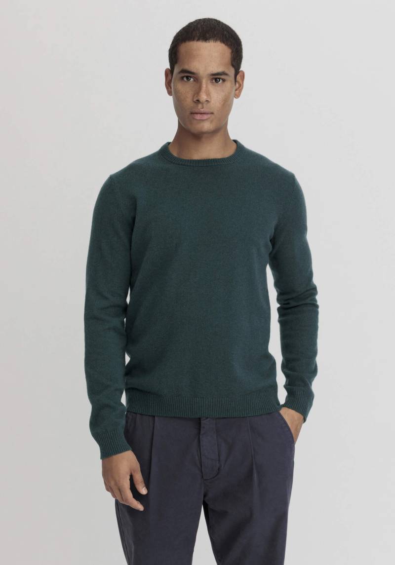 hessnatur Herren Strick Pullover Regular BETTER RECYCLING aus Kaschmir - grün Grösse50 von hessnatur