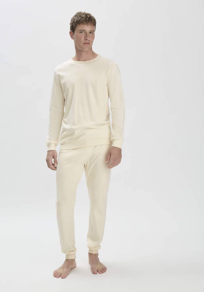 hessnatur Herren Pyjama Regular PURE NATURE aus Bio-Baumwolle - naturfarben Grösse46 von hessnatur