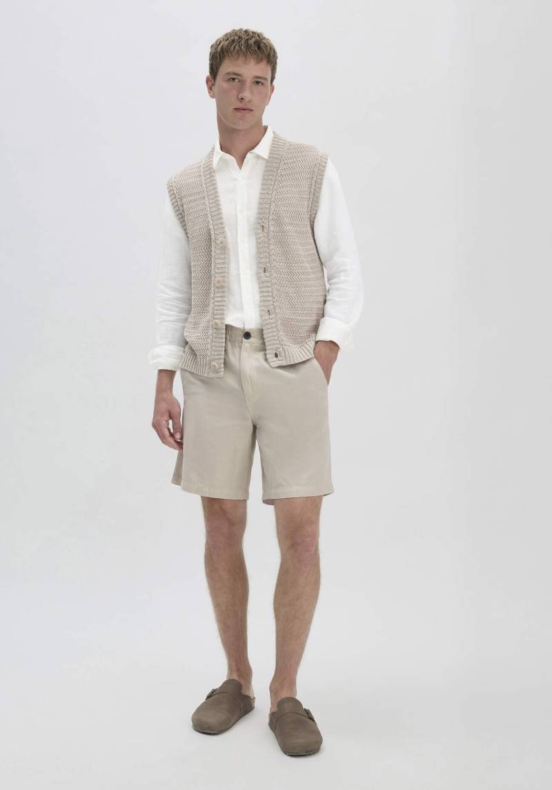 hessnatur Herren Shorts Relaxed aus Bio-Baumwolle mit Leinen - beige Grösse38 von hessnatur