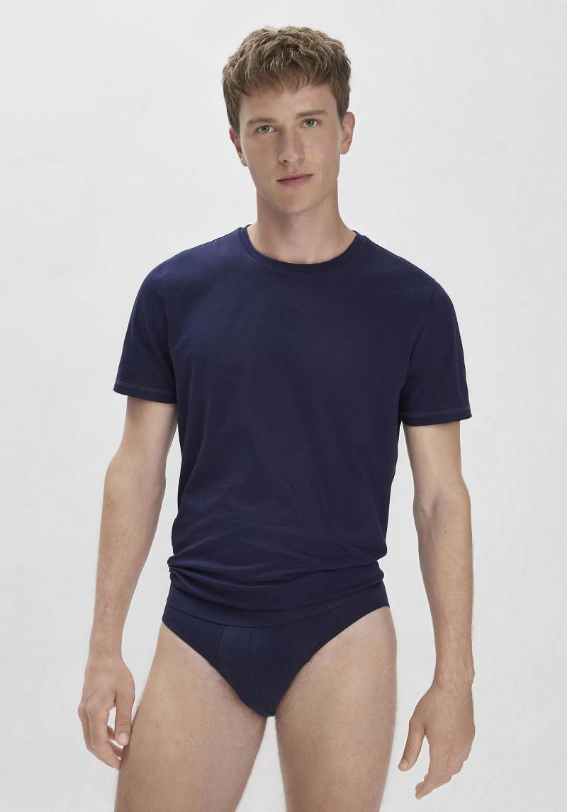 hessnatur Herren Slip Regular Cut COTTON MIX aus Bio-Baumwolle - blau Grösse7 = XL von hessnatur
