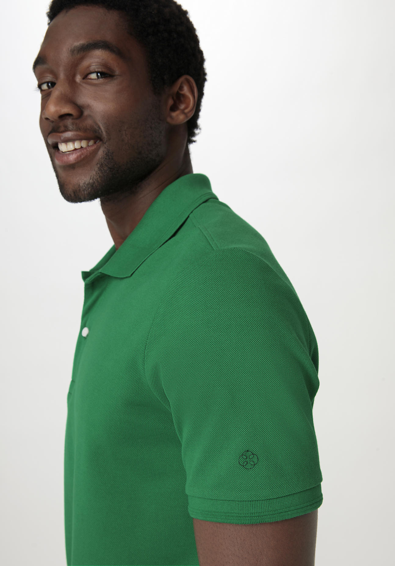 hessnatur Herren Zwirn Polo Shirt Regular aus Bio-Baumwolle - grün Grösse46 von hessnatur