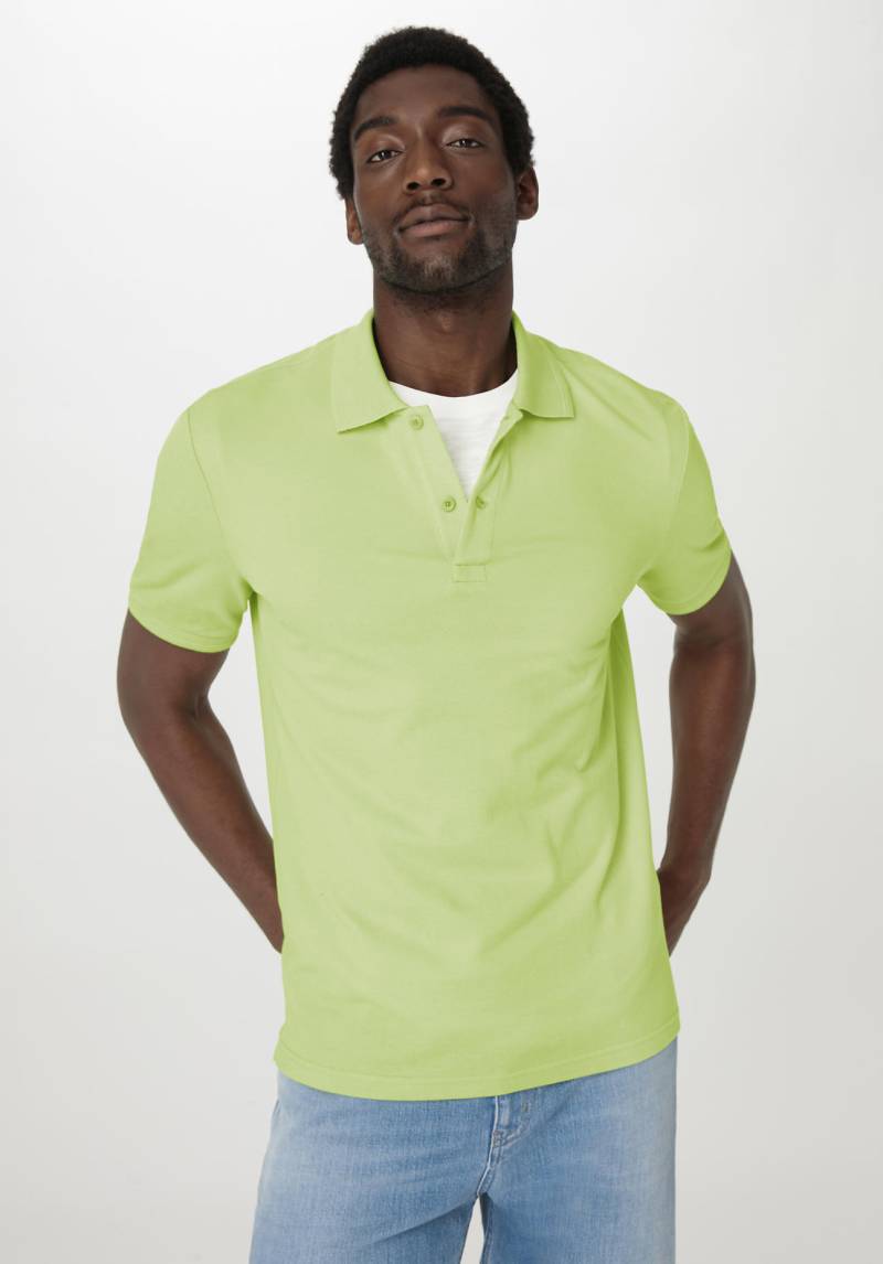 hessnatur Herren Zwirn Polo Shirt Regular aus Bio-Baumwolle - grün Grösse50 von hessnatur