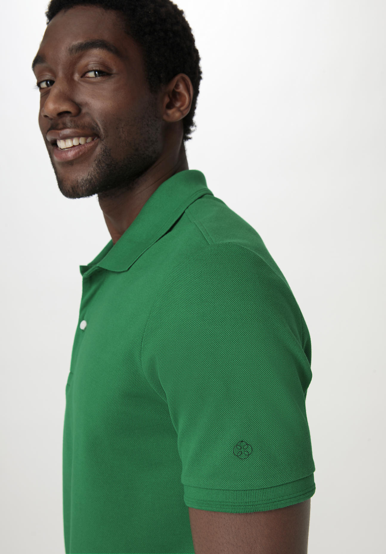 hessnatur Herren Zwirn Polo Shirt Regular aus Bio-Baumwolle - grün Grösse50 von hessnatur