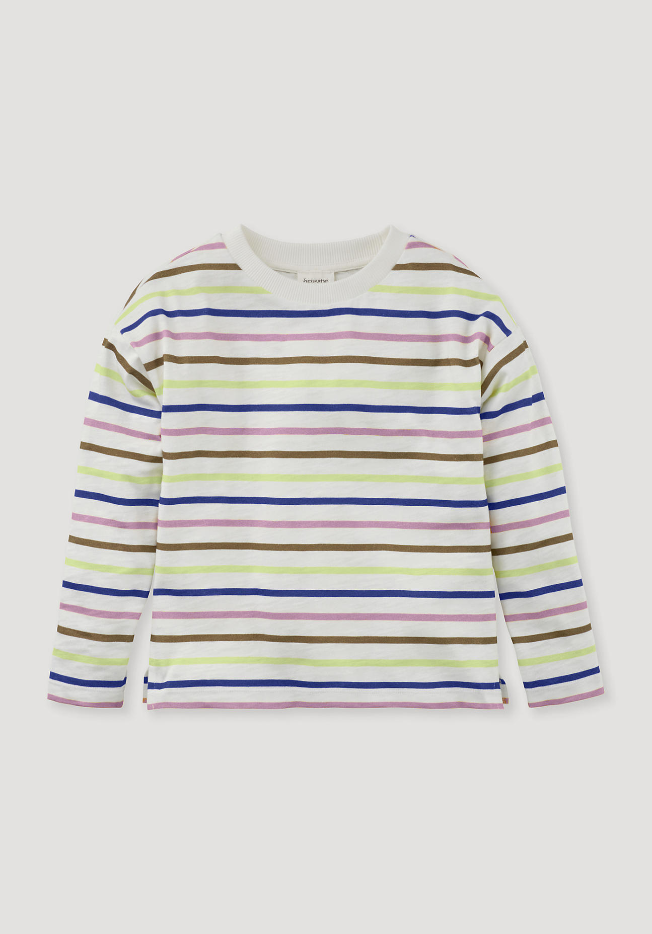 hessnatur Kinder Leichtes Sweatshirt Relaxed aus Bio-Baumwolle - braun Grösse110/116 von hessnatur