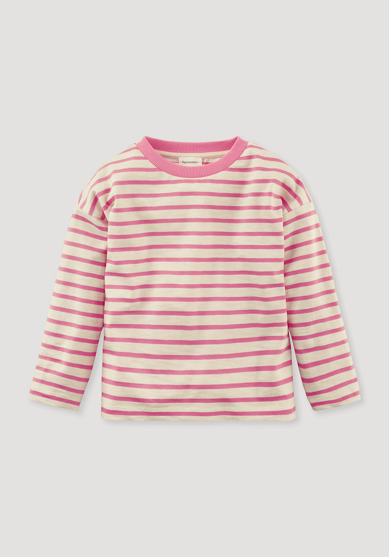 hessnatur Kinder Leichtes Sweatshirt Relaxed aus Bio-Baumwolle - lila Grösse134/140 von hessnatur