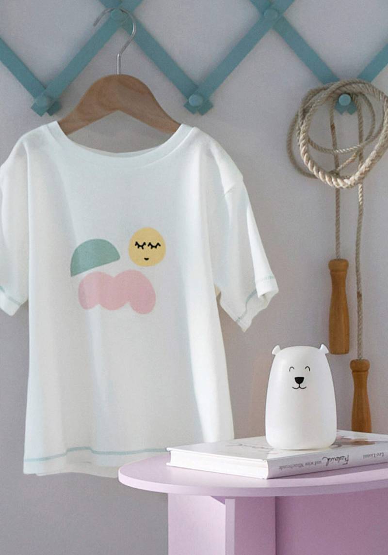 hessnatur Kinder Pyjama Regular aus Bio-Baumwolle - grün Grösse98/104 von hessnatur