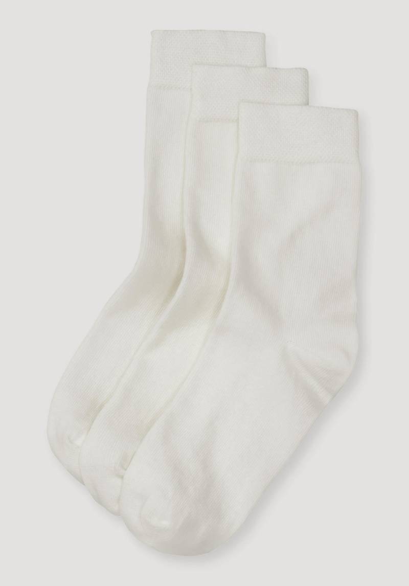 hessnatur Kinder Socken im 3er- Pack aus Bio-Baumwolle - weiß Grösse39-42 von hessnatur