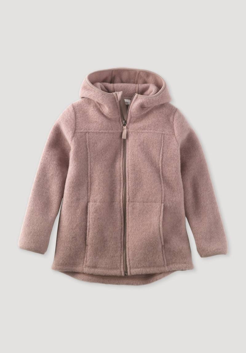 hessnatur Kinder Wollfleece Jacke Regular aus Bio-Merinowolle - lila Grösse158/164 von hessnatur