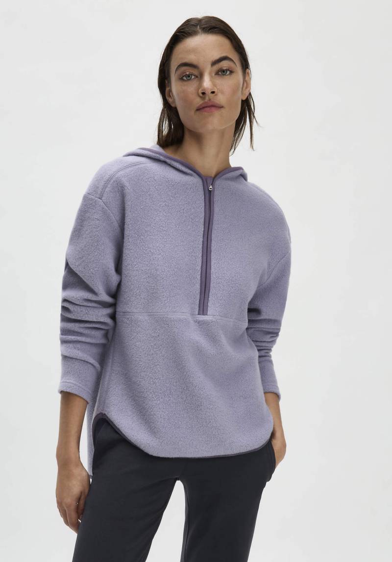 hessnatur Loungewear Fleece Hoodie Relaxed ACTIVE LIGHT aus Bio-Baumwolle - lila GrösseL von hessnatur