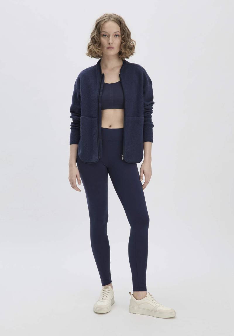 hessnatur Loungewear Leggings Fitted Medium Cut ACTIVE LIGHT aus Bio-Baumwolle - blau GrösseM/k von hessnatur
