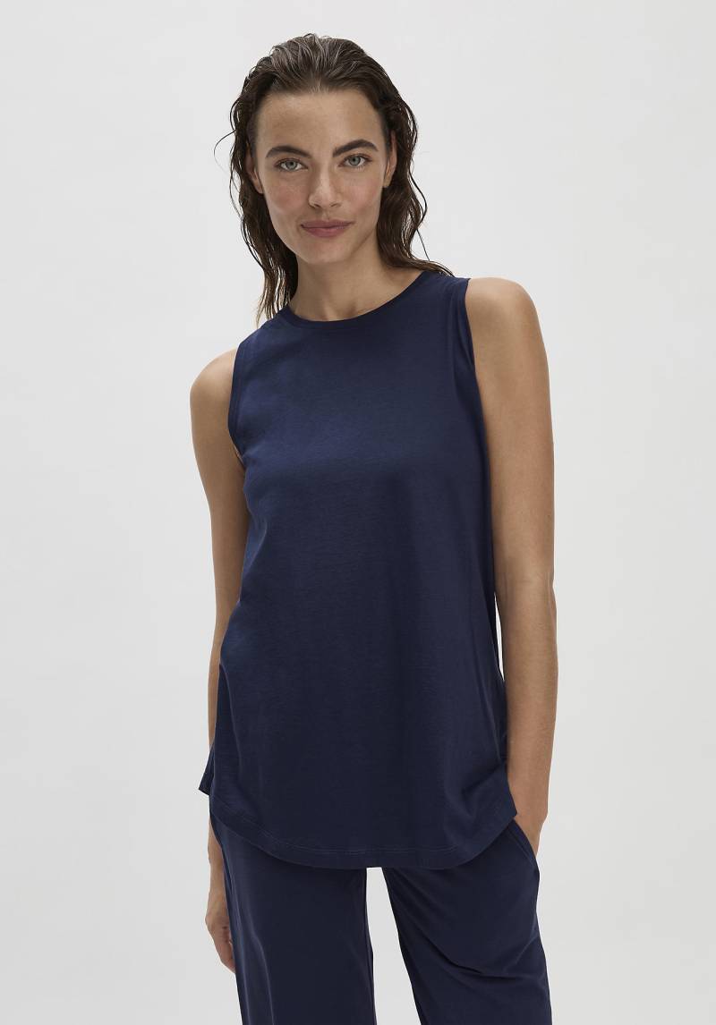 hessnatur Loungewear Top Regular ACTIVE LIGHT aus Bio-Baumwolle - blau Grösse34 von hessnatur