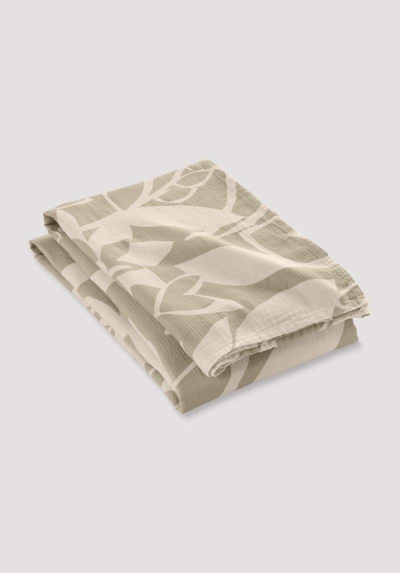 hessnatur Musselin Tagesdecke GRIT aus Baumwolle - grün Grösse240x260 cm von hessnatur