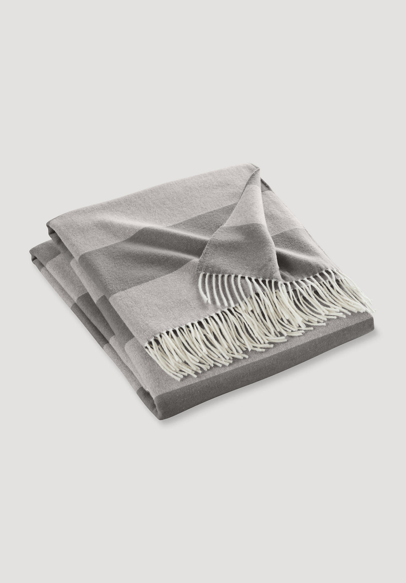 hessnatur Woll-Plaid NANNE aus Bio-Merinowolle - grau Grösse130x180 cm hessnatur Woll-Plaid NANNE aus Bio-Merinowolle - grau Grösse130x180 cm von hessnatur