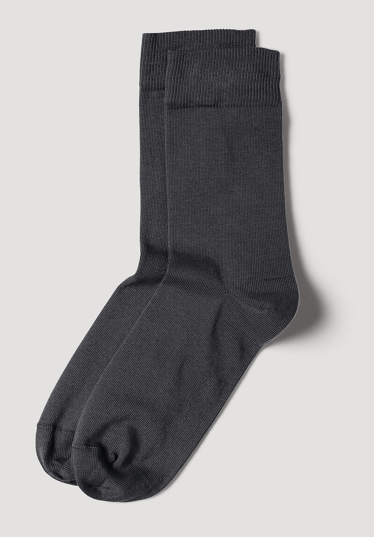 hessnatur Socken aus Bio-Baumwolle - grau Grösse38/39 von hessnatur