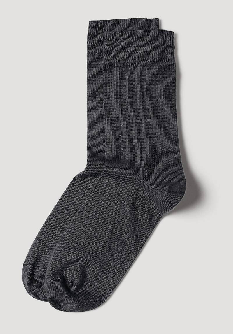 hessnatur Socken aus Bio-Baumwolle - grau Grösse44/45 von hessnatur