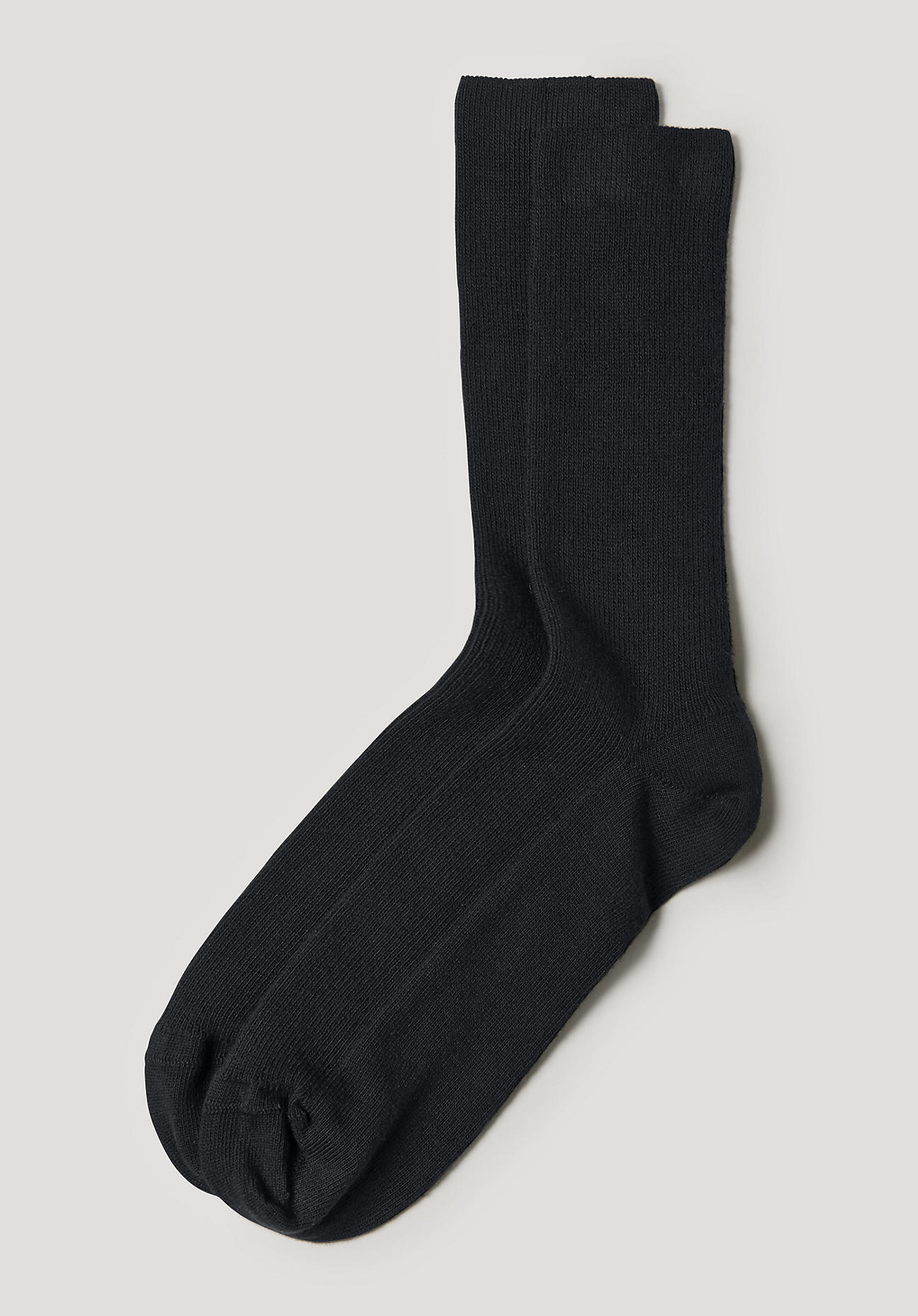 hessnatur Socken aus Bio-Baumwolle - schwarz Grösse36/37 von hessnatur