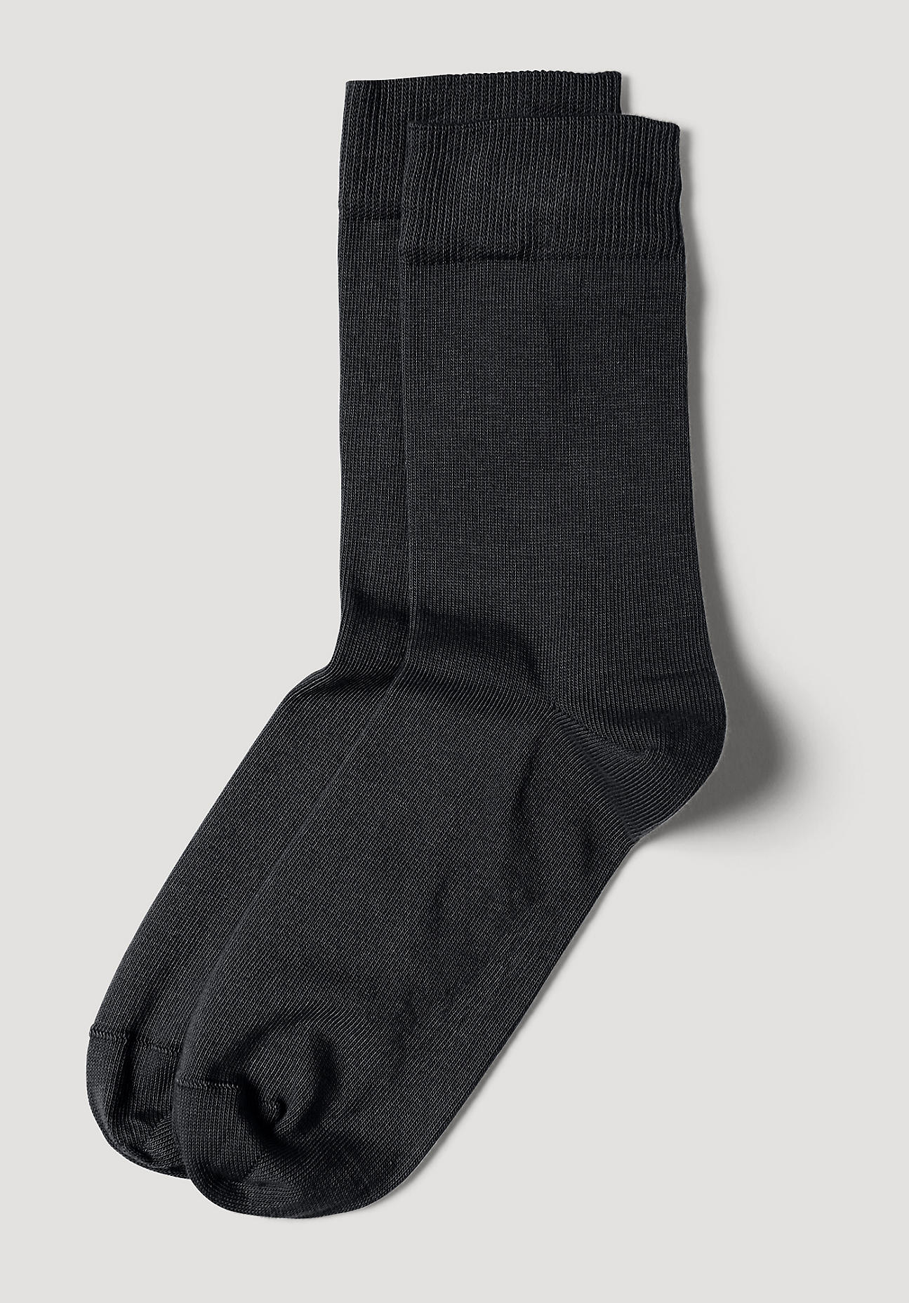 hessnatur Socken aus Bio-Baumwolle - schwarz Grösse38/39 von hessnatur