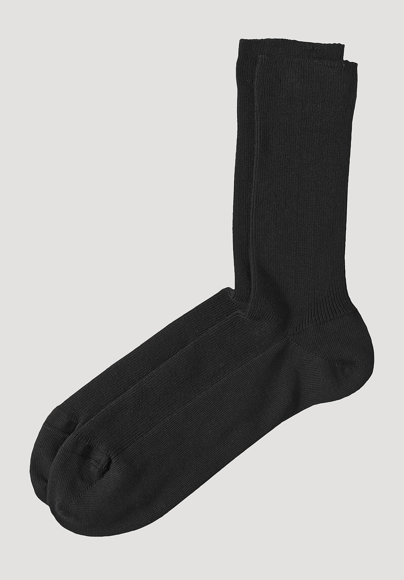 hessnatur Socken aus Bio-Baumwolle - schwarz Grösse46/47 von hessnatur