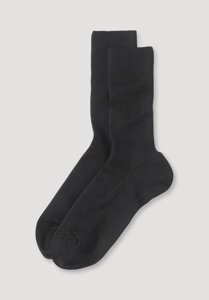 hessnatur Socken im aus Bio-Baumwolle - schwarz Grösse46/47 von hessnatur