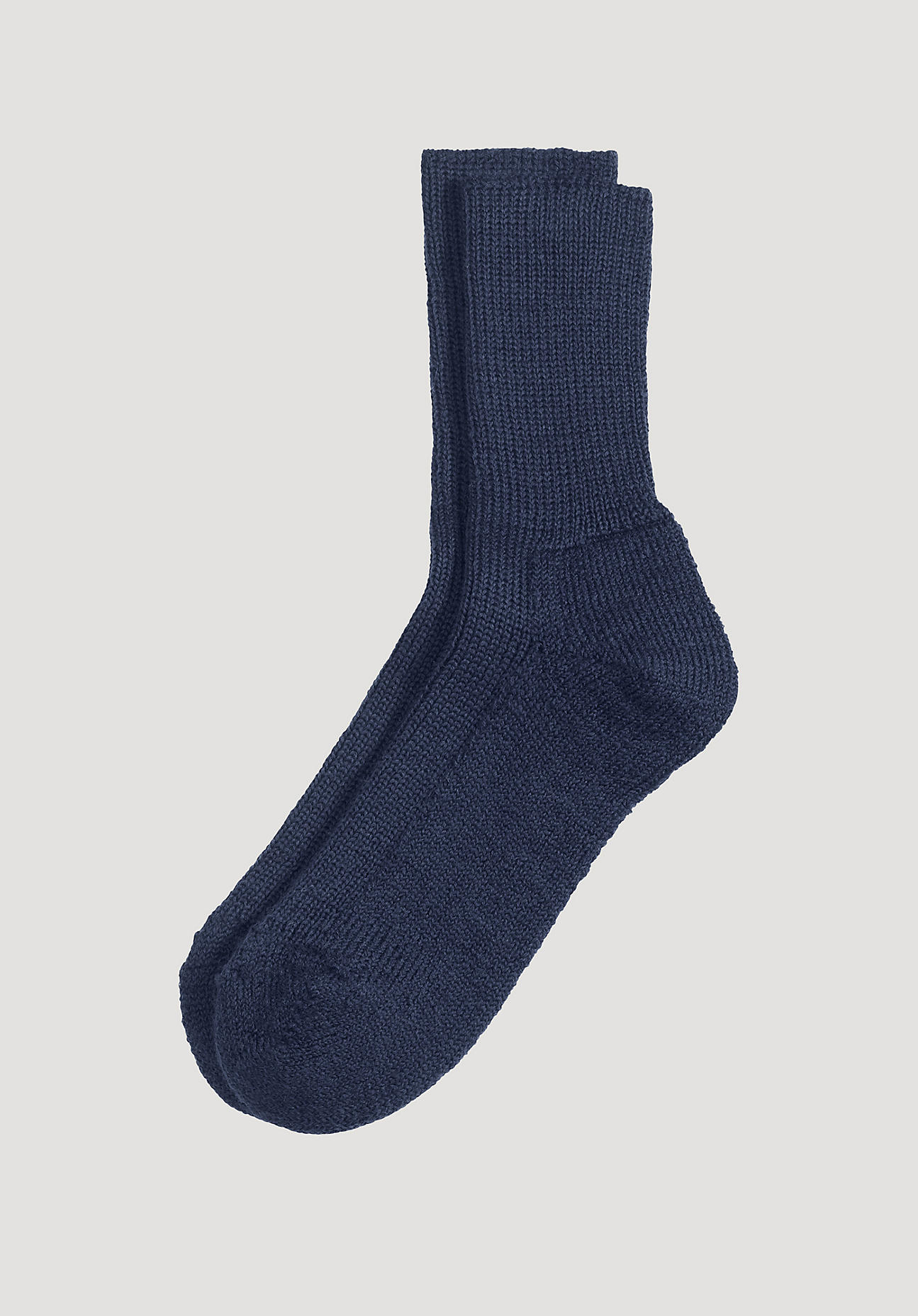 hessnatur Wollsocke aus Bio-Merinowolle - blau Grösse42/43 von hessnatur