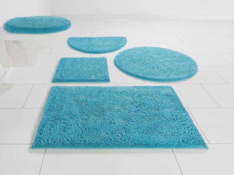 my home Badematte »Maren, Badvorleger, Badezimmer Teppich«, rutschhemmend beschichtet, fussbodenheizungsgeeignet, Bio-Baumwolle, Badteppich, Badematten auch als 3 teiliges Set von My Home