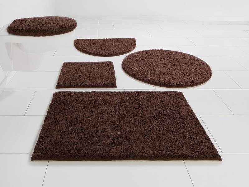 my home Badematte »Maren, Badvorleger, Badezimmer Teppich«, rutschhemmend beschichtet, fussbodenheizungsgeeignet, Bio-Baumwolle, Badteppich, Badematten auch als 3 teiliges Set von My Home