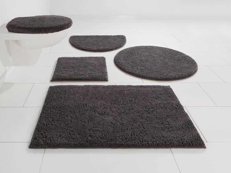 my home Badematte »Maren, Badvorleger, Badezimmer Teppich«, rutschhemmend beschichtet, fussbodenheizungsgeeignet, Bio-Baumwolle, Badteppich, Badematten auch als 3 teiliges Set von My Home