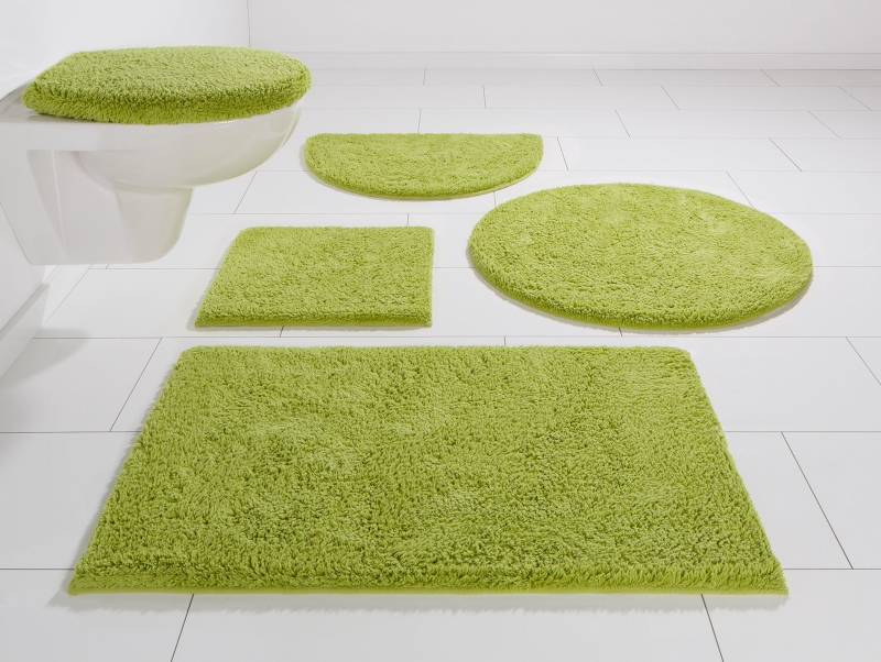 my home Badematte »Maren, Badvorleger, Badezimmer Teppich«, rutschhemmend beschichtet, fussbodenheizungsgeeignet, Bio-Baumwolle, Badteppich, Badematten auch als 3 teiliges Set von My Home