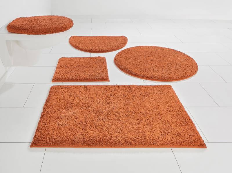 my home Badematte »Maren, Badvorleger, Badezimmer Teppich«, rutschhemmend beschichtet, fussbodenheizungsgeeignet, Bio-Baumwolle, Badteppich, Badematten auch als 3 teiliges Set von My Home