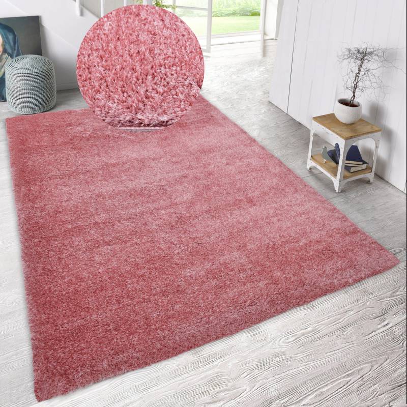 my home Hochflor-Teppich »Malin«, rechteckig, 43 mm Höhe, Shaggy in Uni-Farben, einfarbig, leicht glänzend, besonders weich von My Home