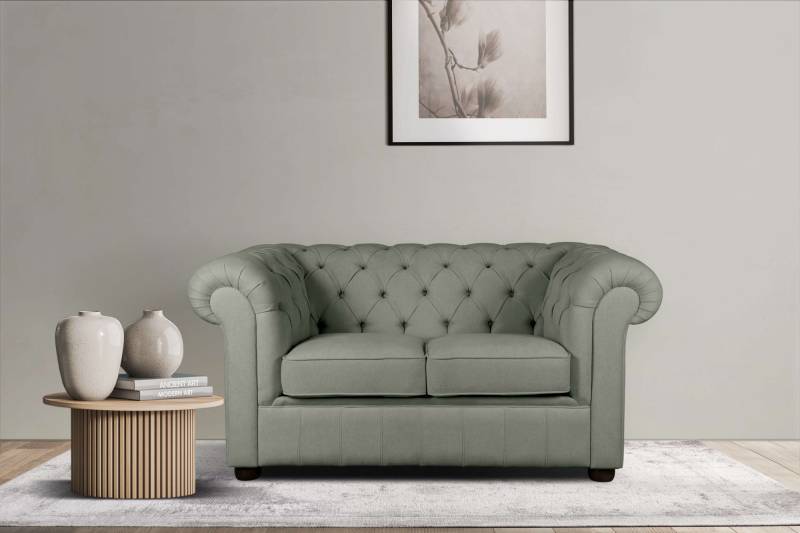 Home affaire 2-Sitzer »CHARENTE, Chesterfield-Sofa, Wellenfederung, Masse: B/T/H: 147/89/74 cm«, mit edler Knopfheftung und typischen Armlehnen von home affaire