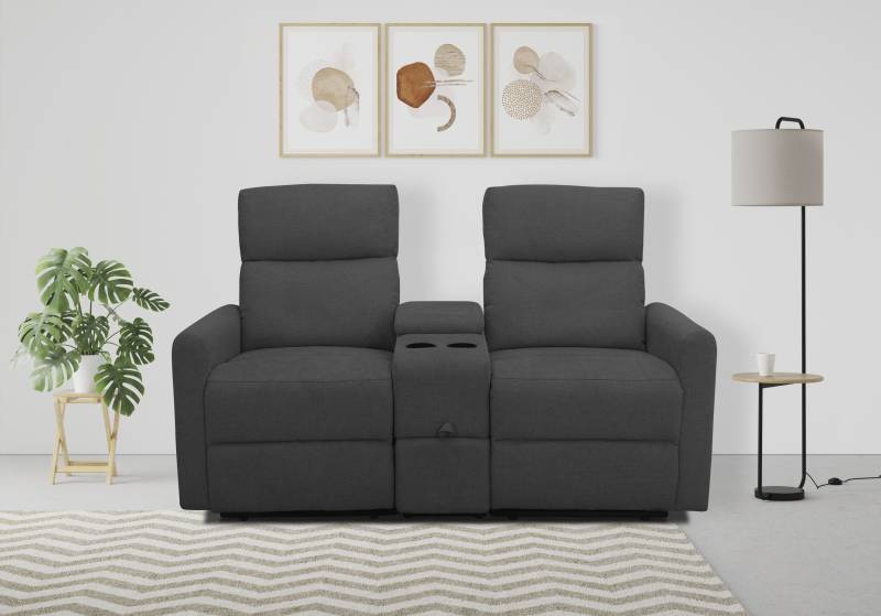 Home affaire 2-Sitzer »Daoulas, 2er-Kinosofa, TV-Sessel, Multimedia-Sofa«, Kinosofa mit Relaxfunktion, Getränkehalter und Stauraum von home affaire