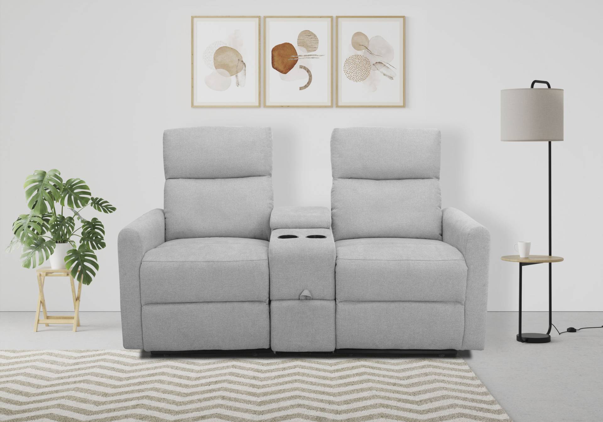 Home affaire 2-Sitzer »Daoulas, 2er-Kinosofa, TV-Sessel, Multimedia-Sofa«, Kinosofa mit Relaxfunktion, Getränkehalter und Stauraum von home affaire