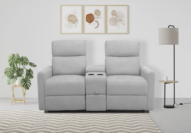 Home affaire 2-Sitzer »Daoulas, 2er-Kinosofa, TV-Sessel, Multimedia-Sofa«, Kinosofa mit Relaxfunktion, Getränkehalter und Stauraum von home affaire