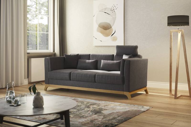 Home affaire 3-Sitzer »Viva«, mit Holzrahmen aus Eiche von home affaire