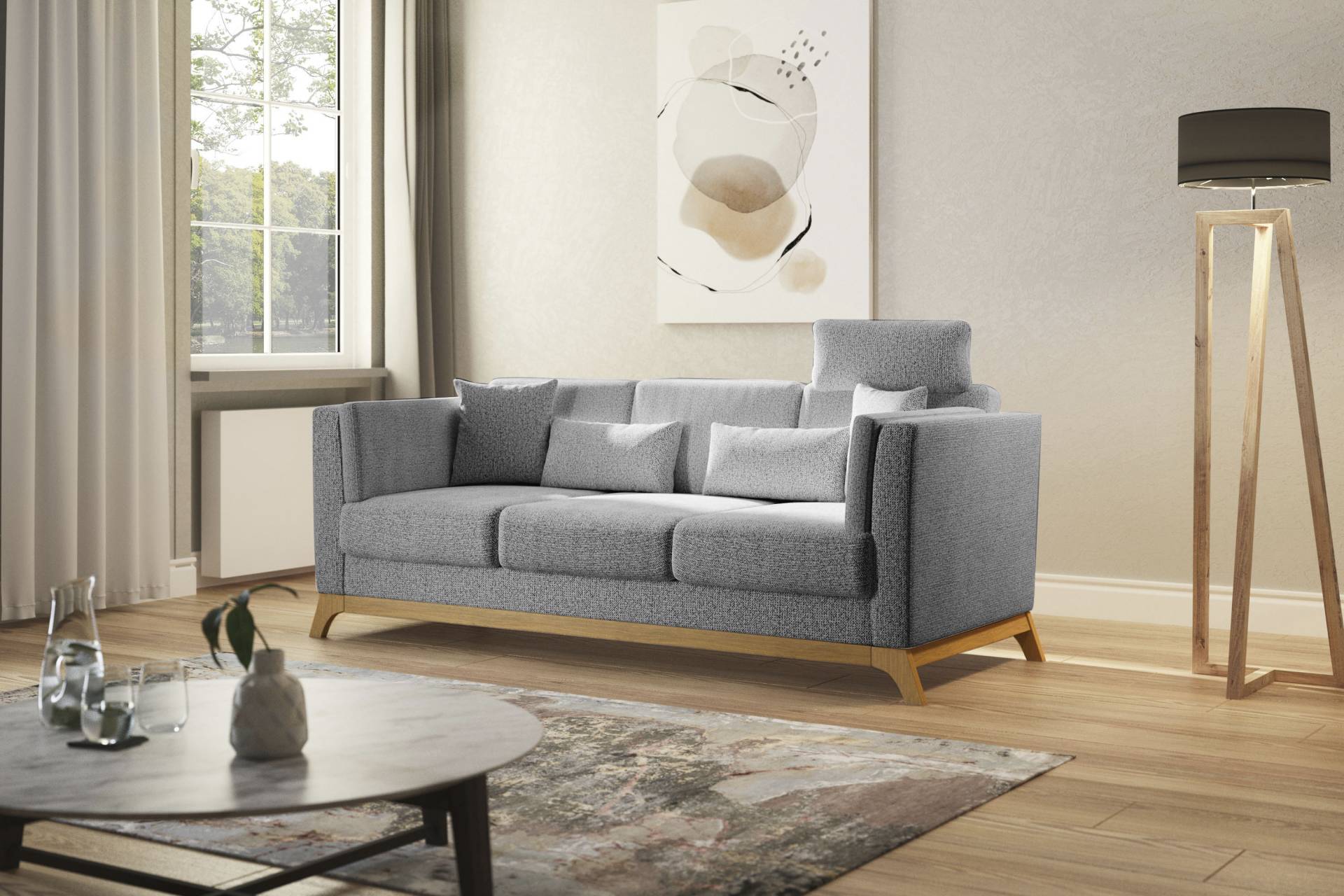 Home affaire 3-Sitzer »Viva«, mit Holzrahmen aus Eiche von home affaire
