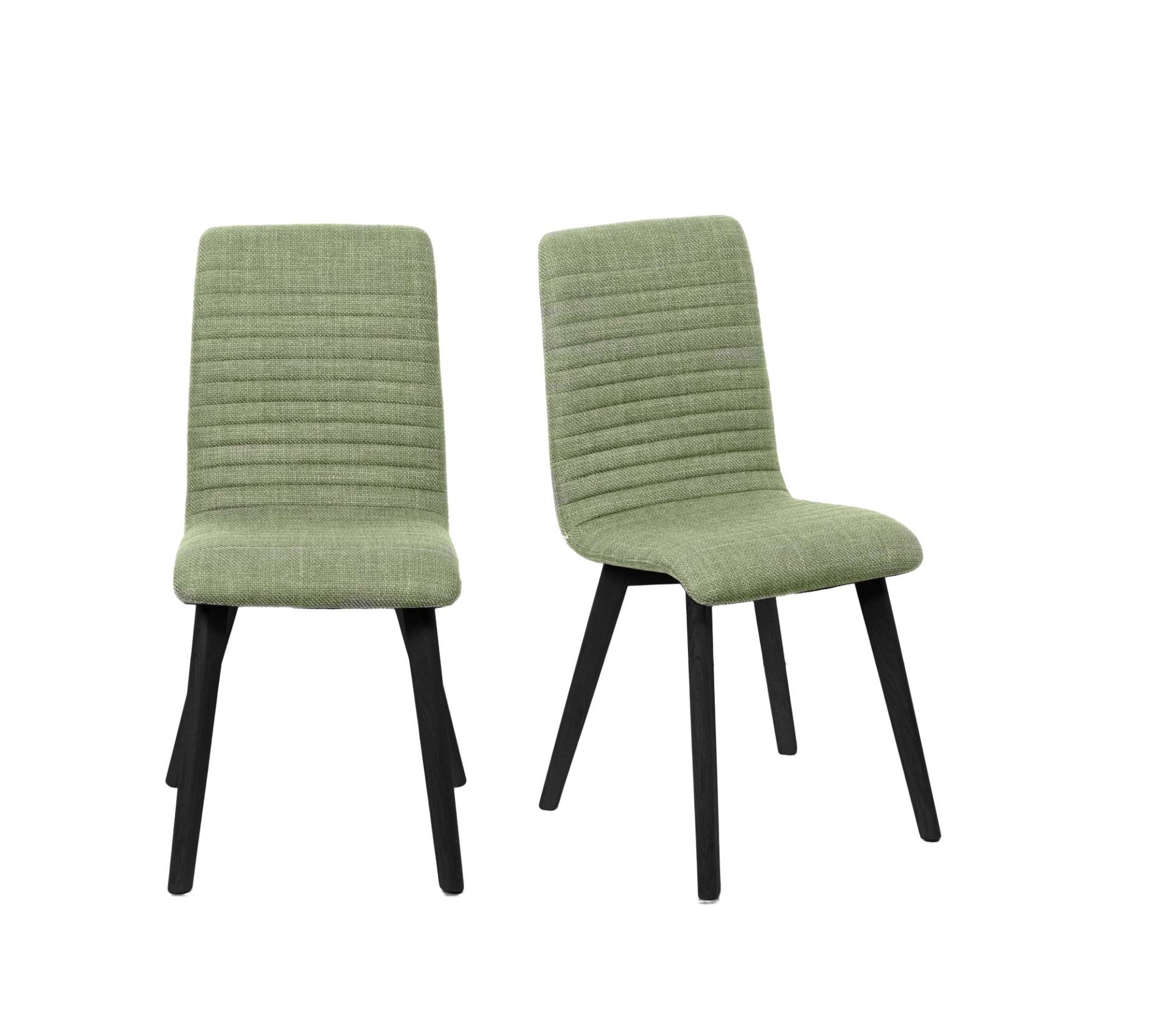 Home affaire 4-Fussstuhl »Arosa Esszimmerstuhl, Polsterstuhl, Küchenstuhl, Speisestuhl, Essstuhl«, (Set), 2 St., Chenille, 2er-Set, Beine aus Massivholz Eiche oder Buche, mit gestepptem Stoff von home affaire