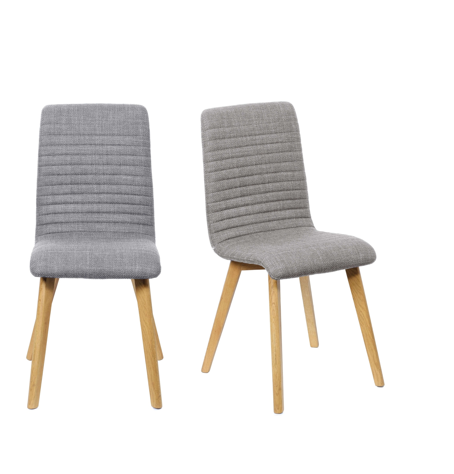 Home affaire 4-Fussstuhl »Arosa Esszimmerstuhl, Polsterstuhl, Küchenstuhl, Speisestuhl, Essstuhl«, (Set), 2 St., Chenille, 2er-Set, Beine aus Massivholz Eiche oder Buche, mit gestepptem Stoff von home affaire