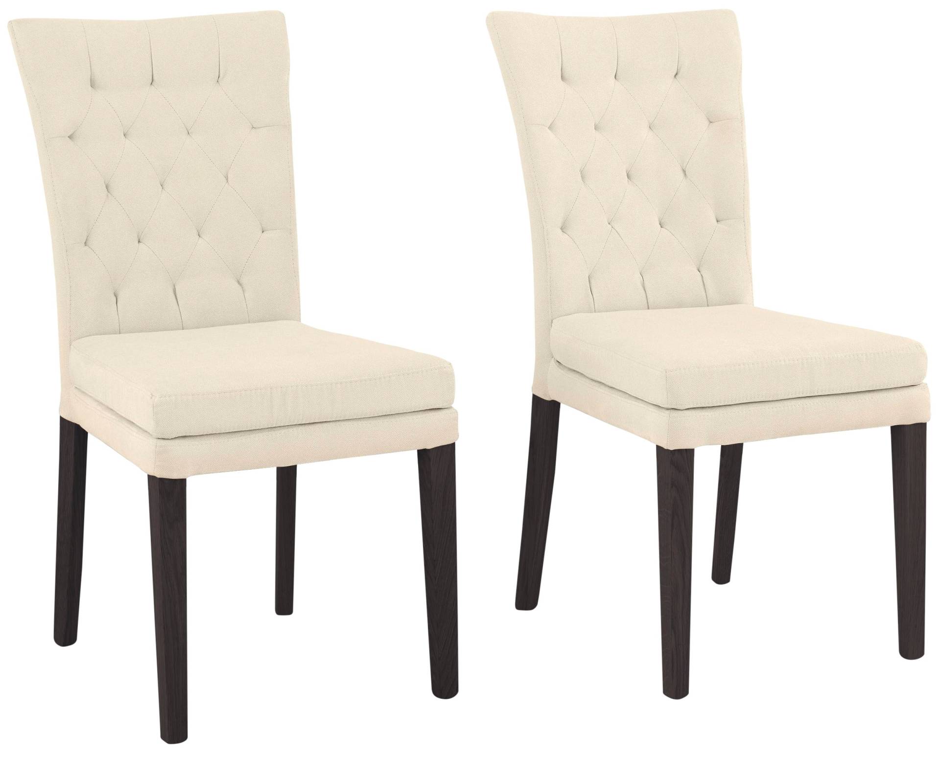 Home affaire 4-Fussstuhl »Colorado«, (Set), 2 St., Luxus-Microfaser, Beine aus Buche, wengefarben lackiert, Im 2er, 4er oder 6er-Set von home affaire