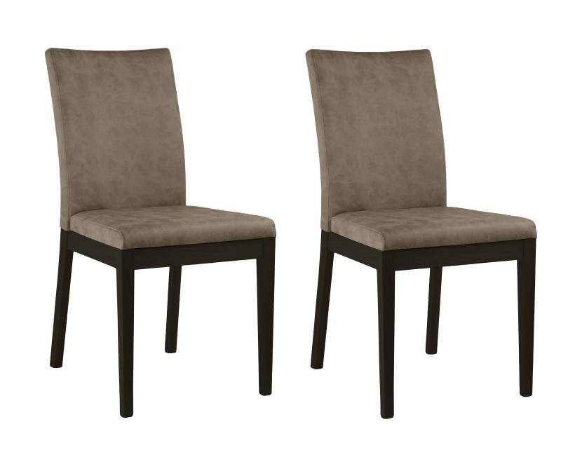 Home affaire 4-Fussstuhl »Dendres«, (Set), 2 St., Microfaser, Sitz und Ruecken gepolstert von home affaire