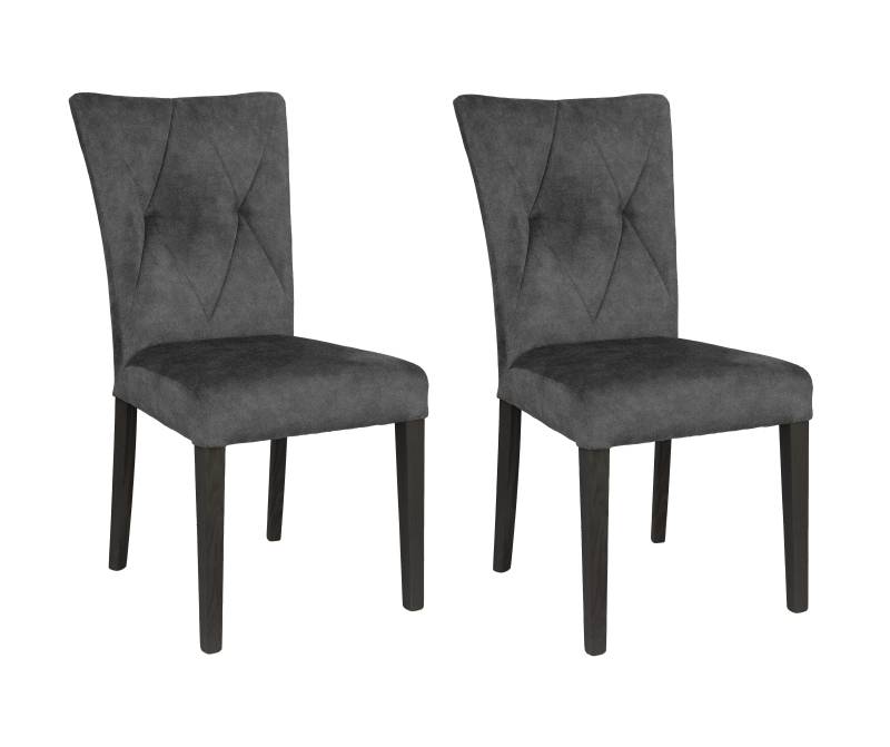 Home affaire 4-Fussstuhl »Diamond«, (Set), 2 St., Samtvelours, Sitz und Ruecken gepolstert von home affaire