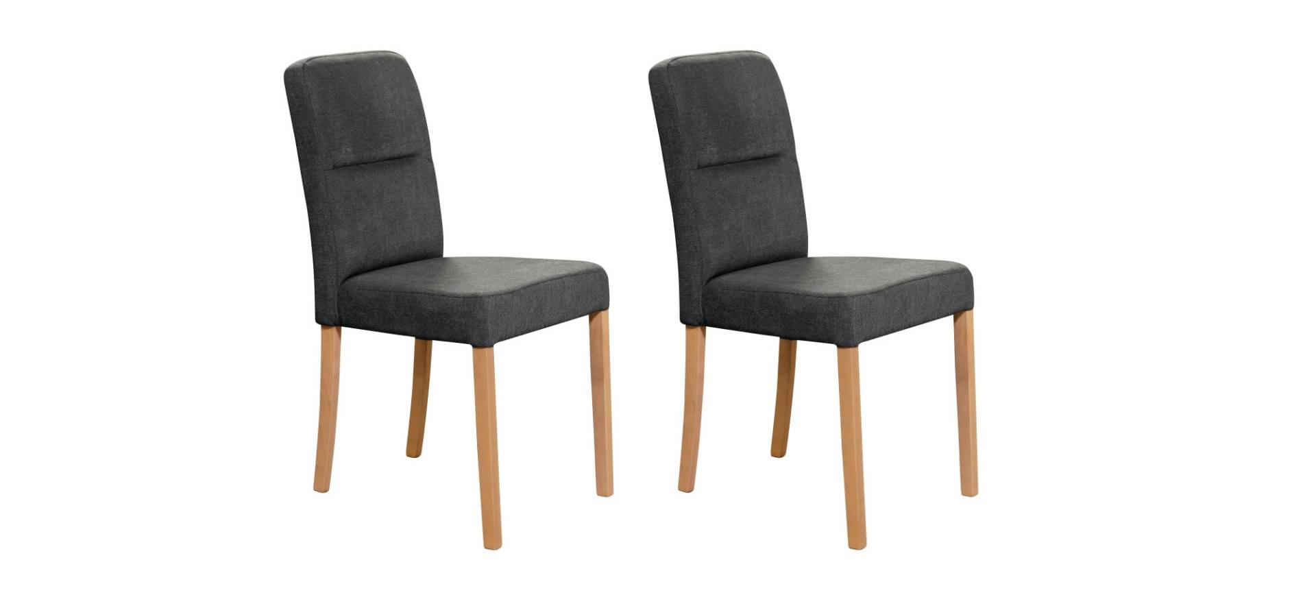 Home affaire 4-Fussstuhl »Laros«, (Set), Microfaser, Massivholzgestell von home affaire