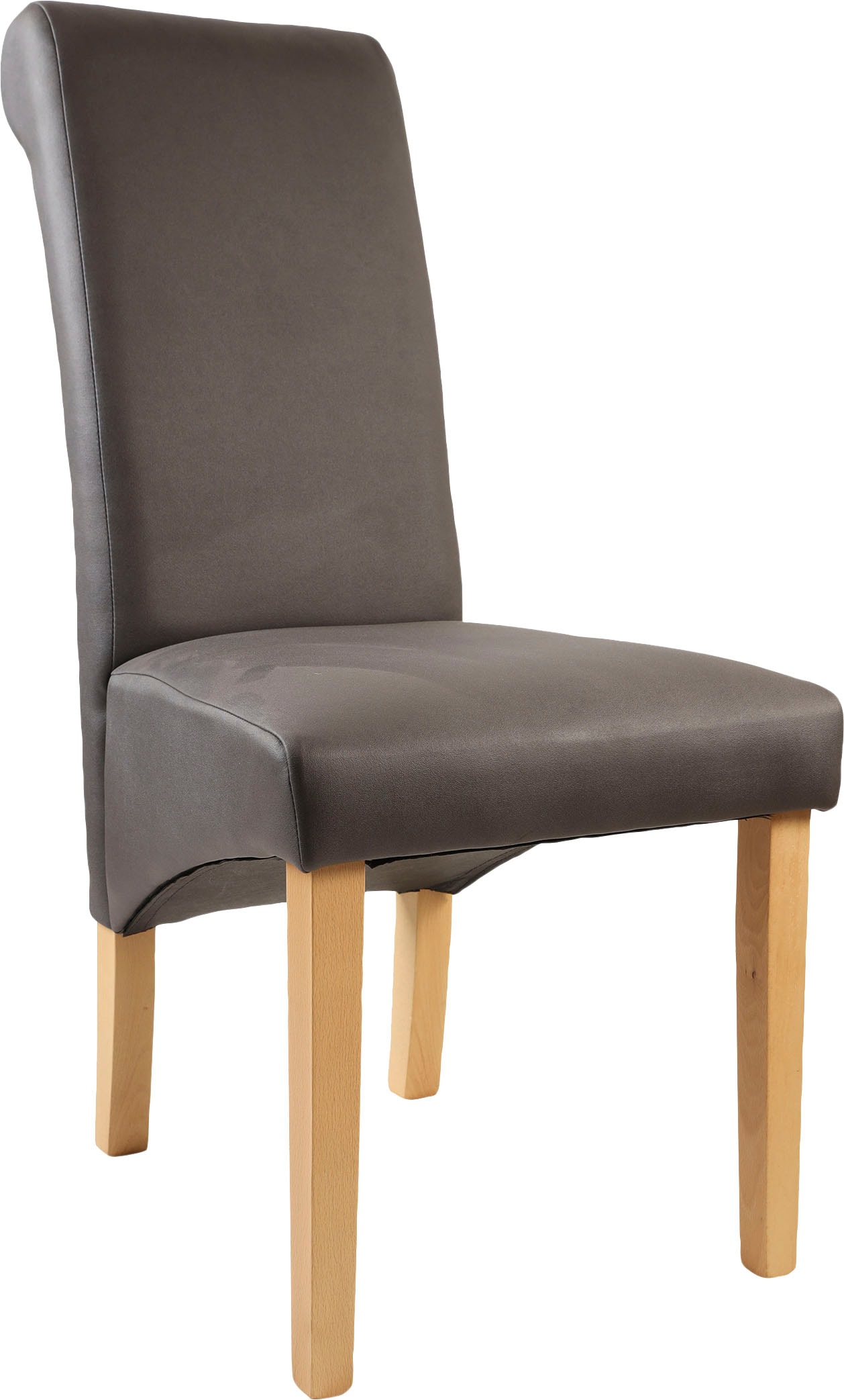 Home affaire 4-Fussstuhl »Rito«, (Set), 2 St., Microfaser, Gestell Buche natur oder wenge lackiert von home affaire