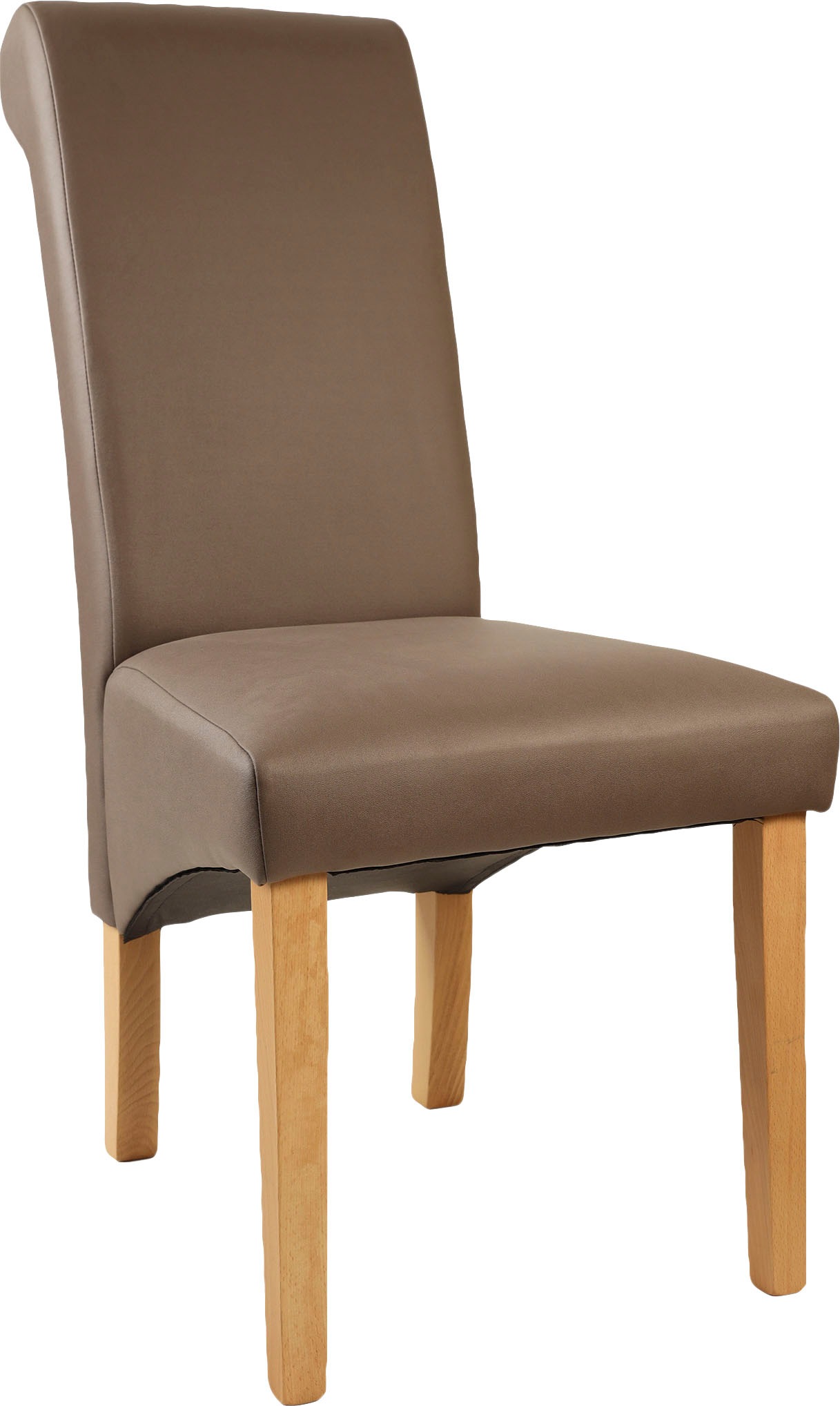Home affaire 4-Fussstuhl »Rito«, (Set), 2 St., Microfaser, Gestell Buche natur oder wenge lackiert von home affaire