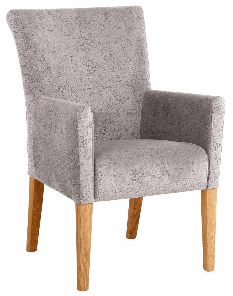 Home affaire Armlehnstuhl »King BESTSELLER!«, Luxus-Microfaser mit Druck, Esszimmerstuhl mit bequemer Polsterung, Esszimmersessel mit Armlehnen von home affaire