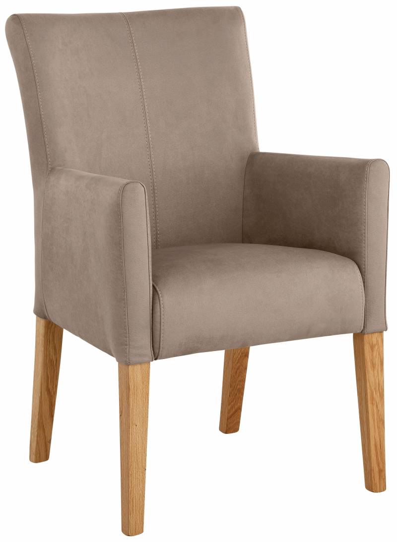 Home affaire Armlehnstuhl »King BESTSELLER!«, Luxus-Microfaser, Esszimmerstuhl mit bequemer Polsterung, Esszimmersessel mit Armlehnen von home affaire