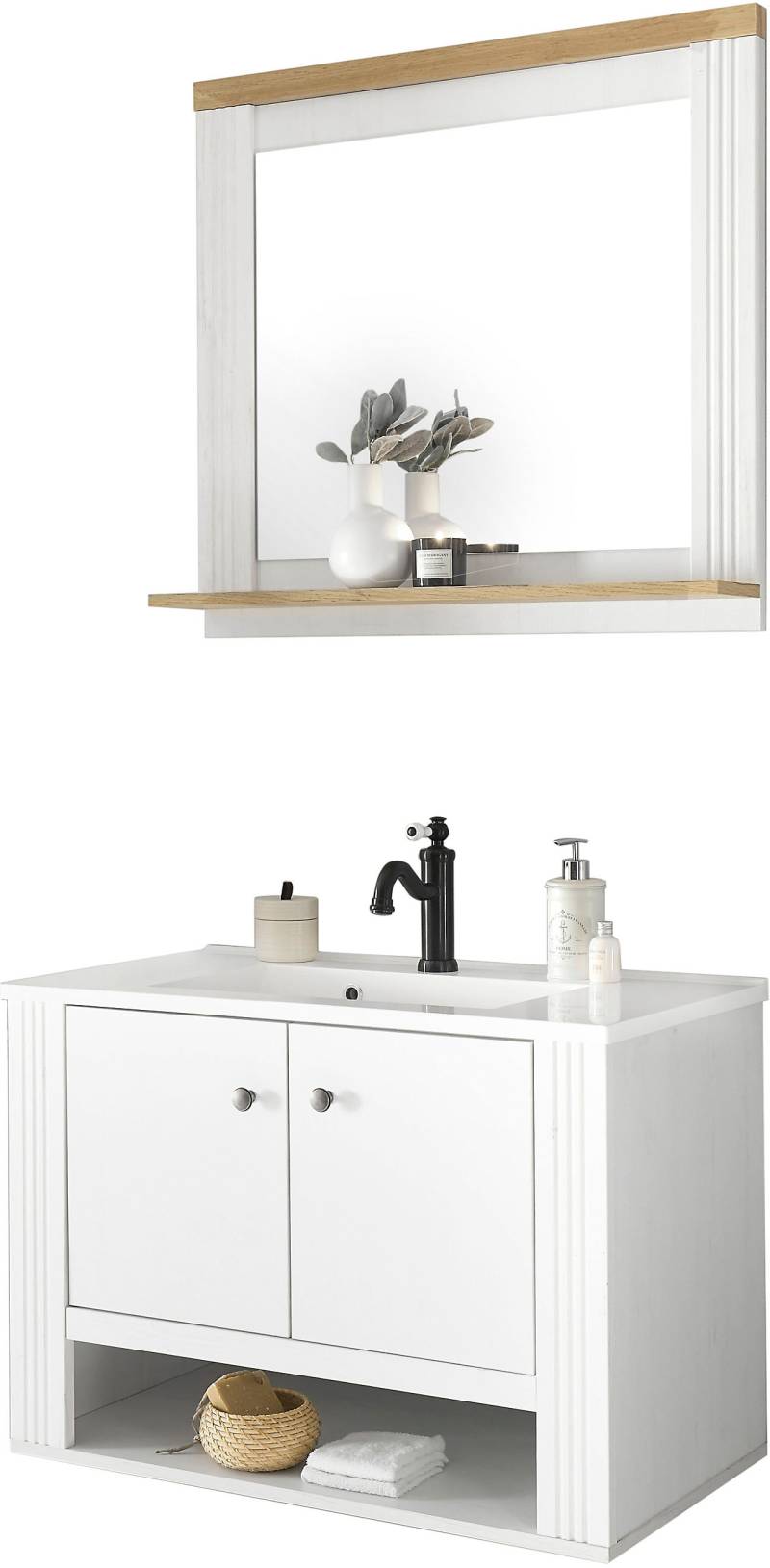 Home affaire Badmöbel-Set »WESTMINSTER«, (2 St.), im romantischen Landhausstil von home affaire