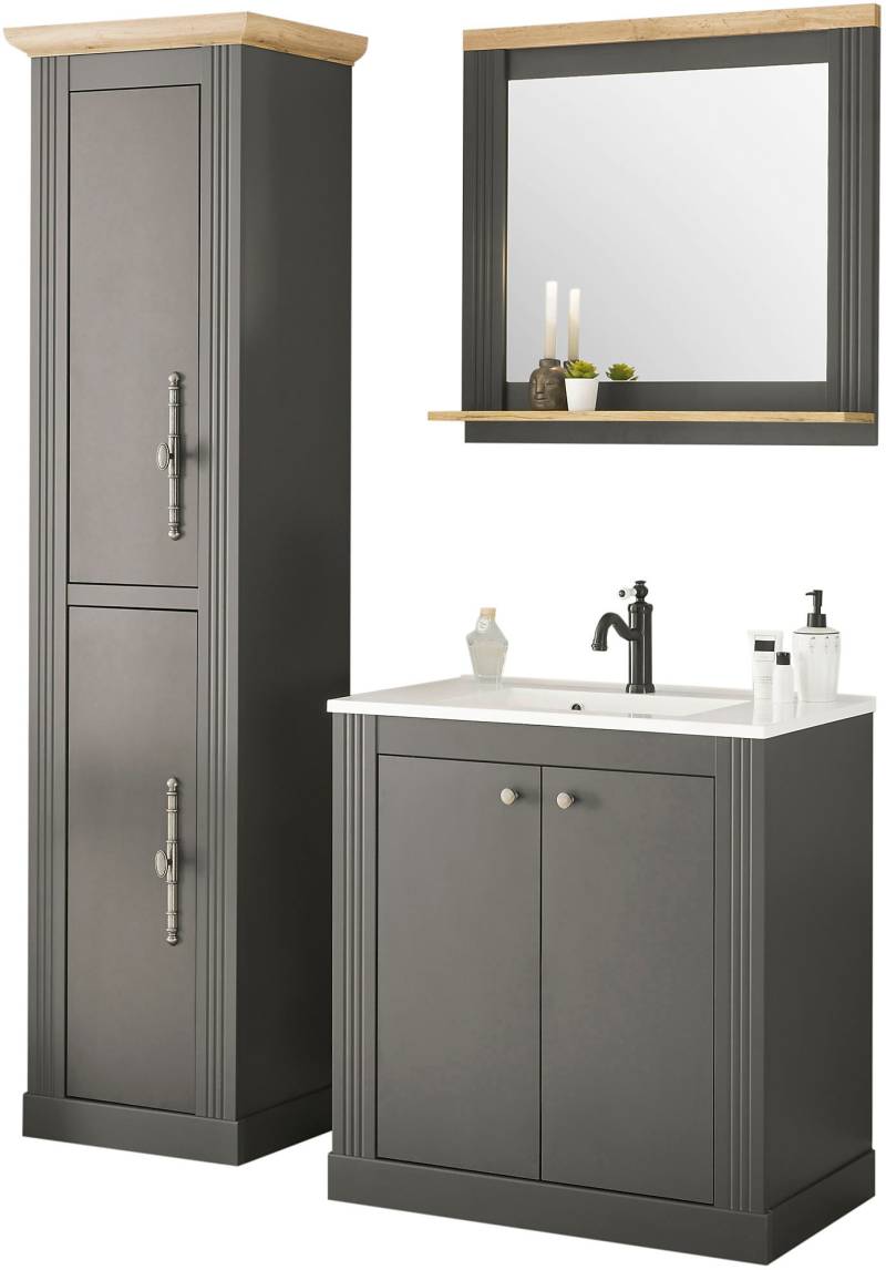 Home affaire Badmöbel-Set »WESTMINSTER«, (3 St.), im romantischen Landhausstil von home affaire